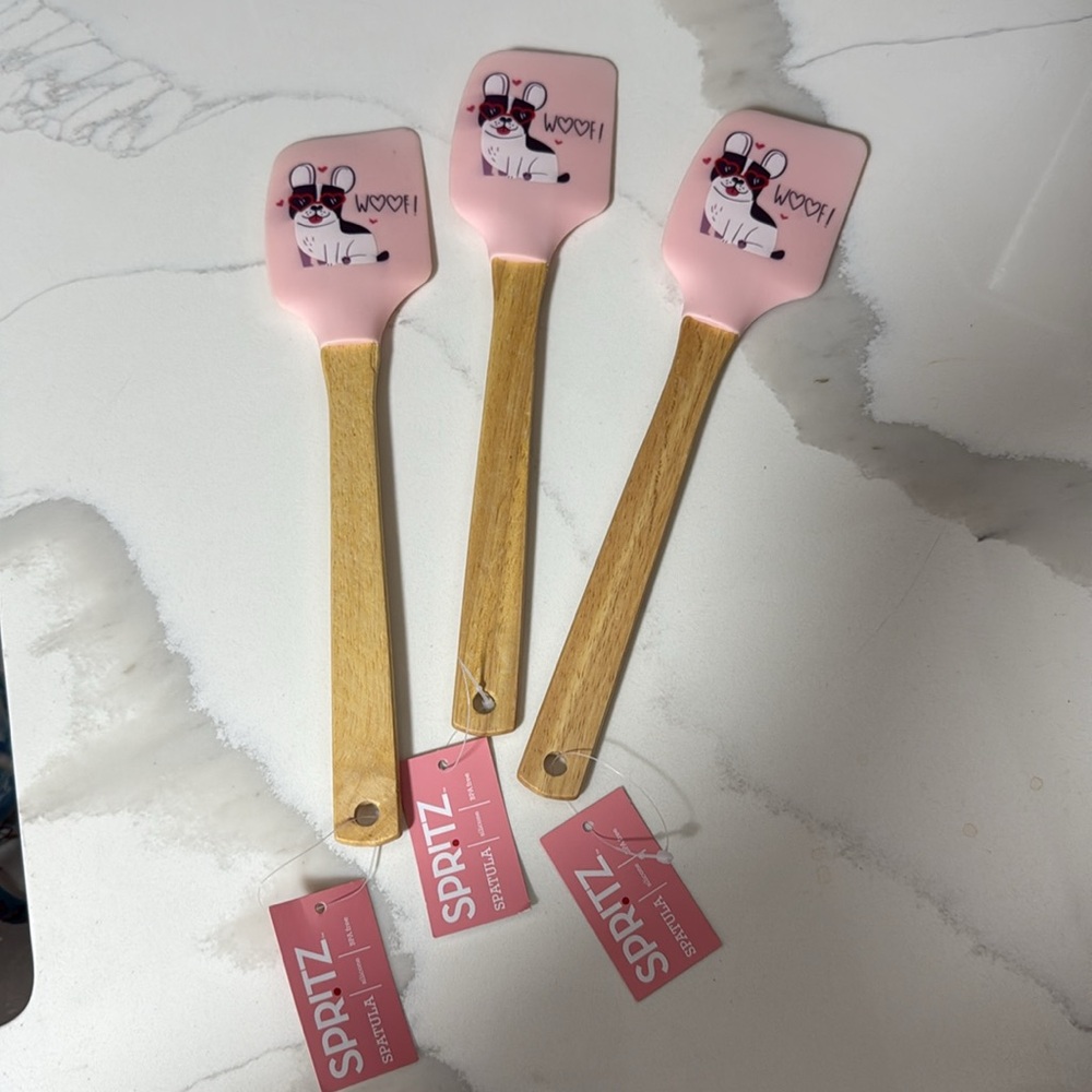 NWT Spritz Pink Dog Large Spatulas (3)
